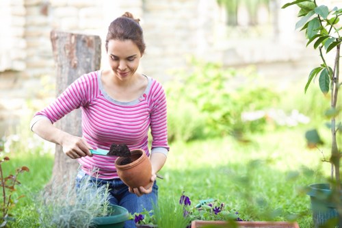 Person using a screen reader while viewing garden care information